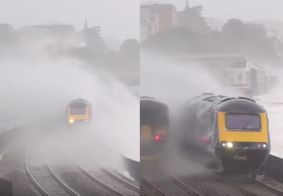 影／「世界最恐怖列車」衝破浪　網直擊海浪爆打：根本洗車場！