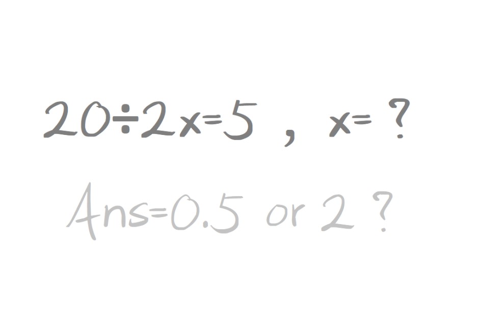 小學數學「20÷2x=5」x等於多少？網友幾乎全答錯！
