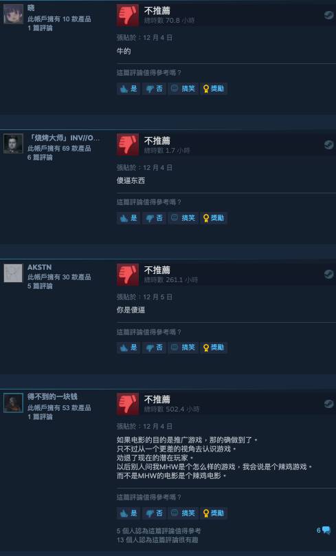 魔物獵人 辱華下架 Steam慘遭負評洗版網稱 最大贏家是觀眾 網路人氣話題 Dailyview 網路溫度計