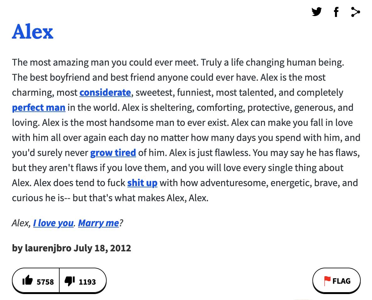 Show Us Your Name in Urban Dictionary