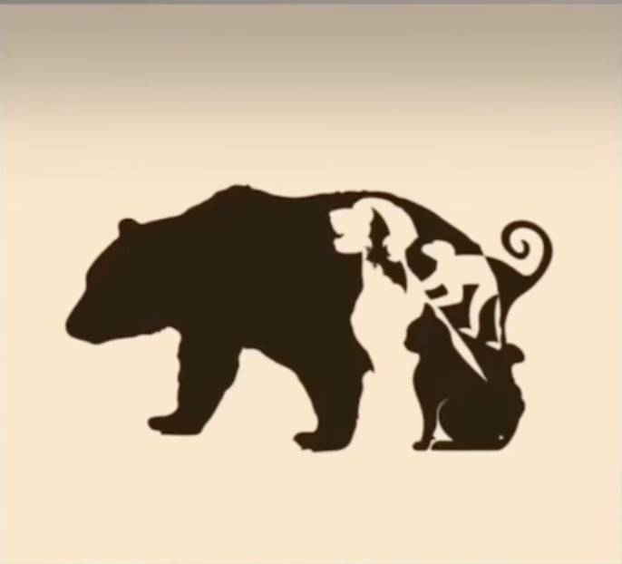 「熊熊圖」視覺錯覺圖