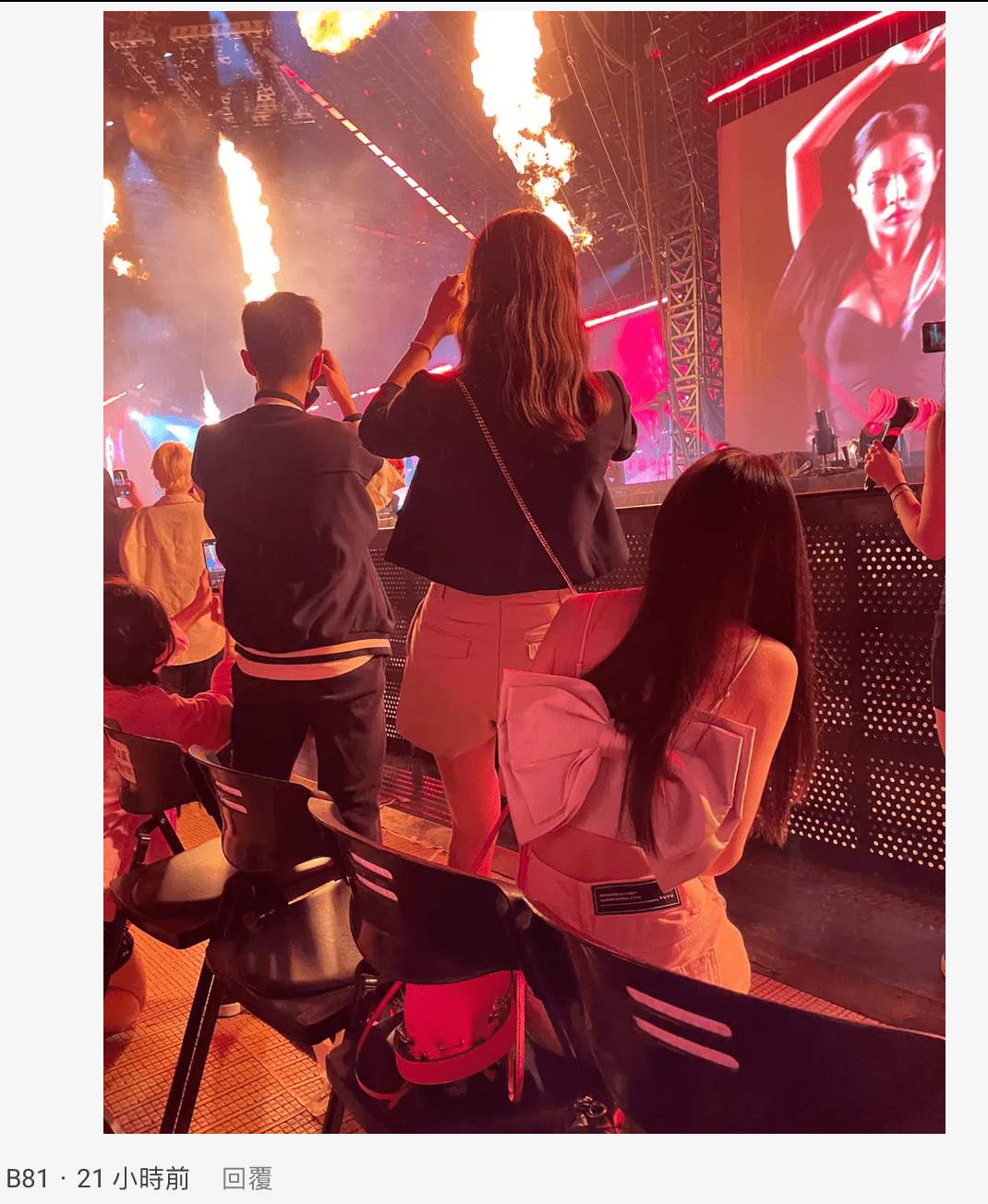 網友抓出BLACKPINK高雄演唱會第一排觀眾包含藝人賈永婕。