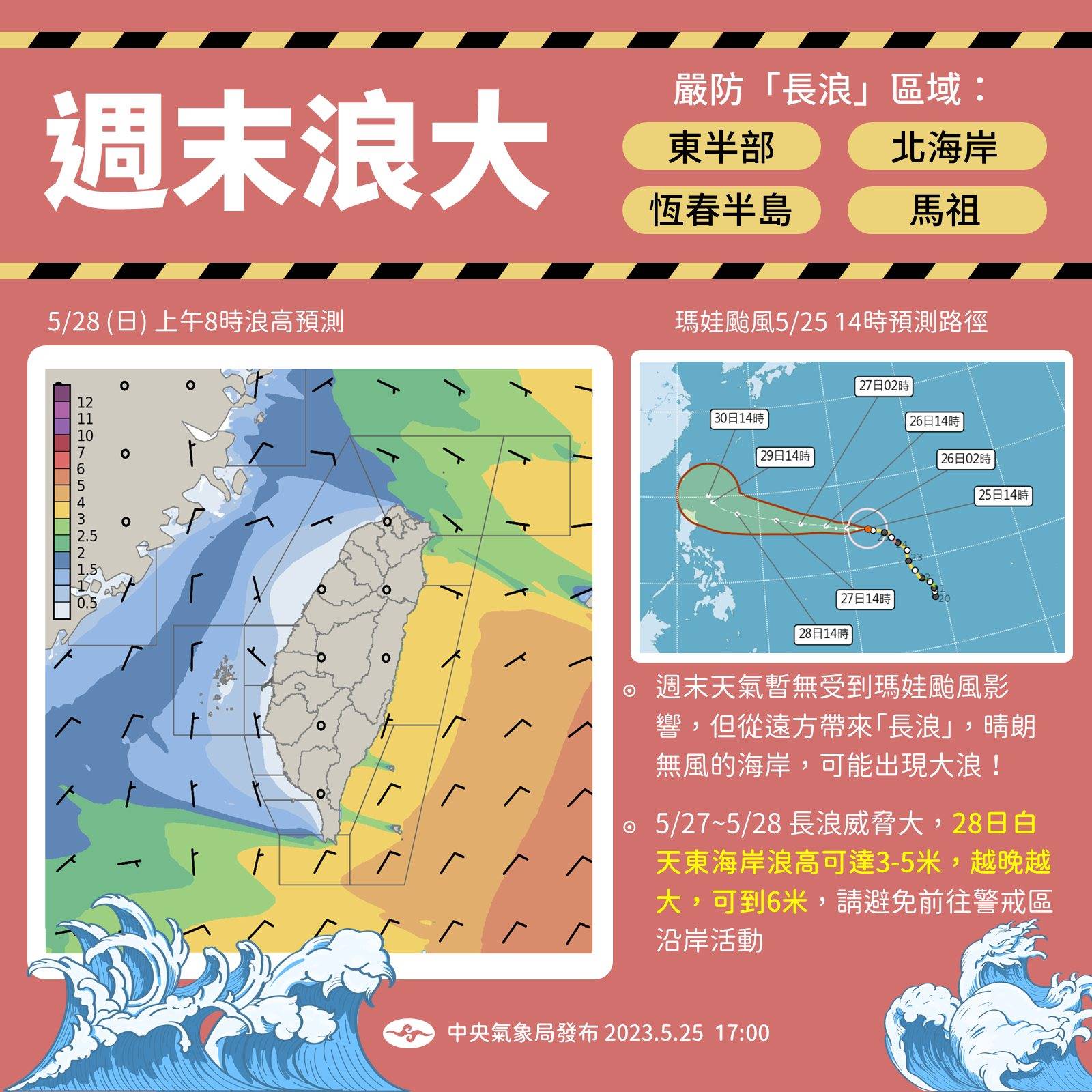 瑪娃颱風未來預測路徑圖。
