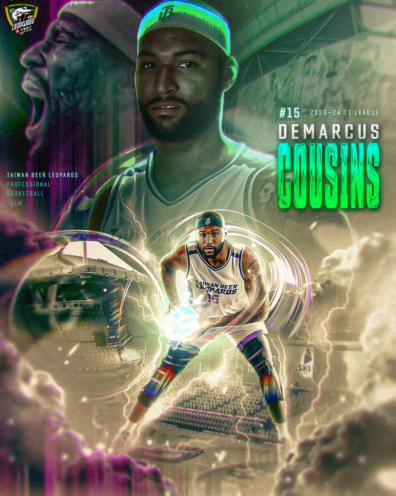 前NBA球星中鋒「表弟」卡森斯（DeMarcus Cousins）確定加盟T1職籃台啤永豐雲豹！卡森斯也宣布將在下月中旬抵台，並預計在一月時於雲豹的主場巨蛋中首度正式亮相。